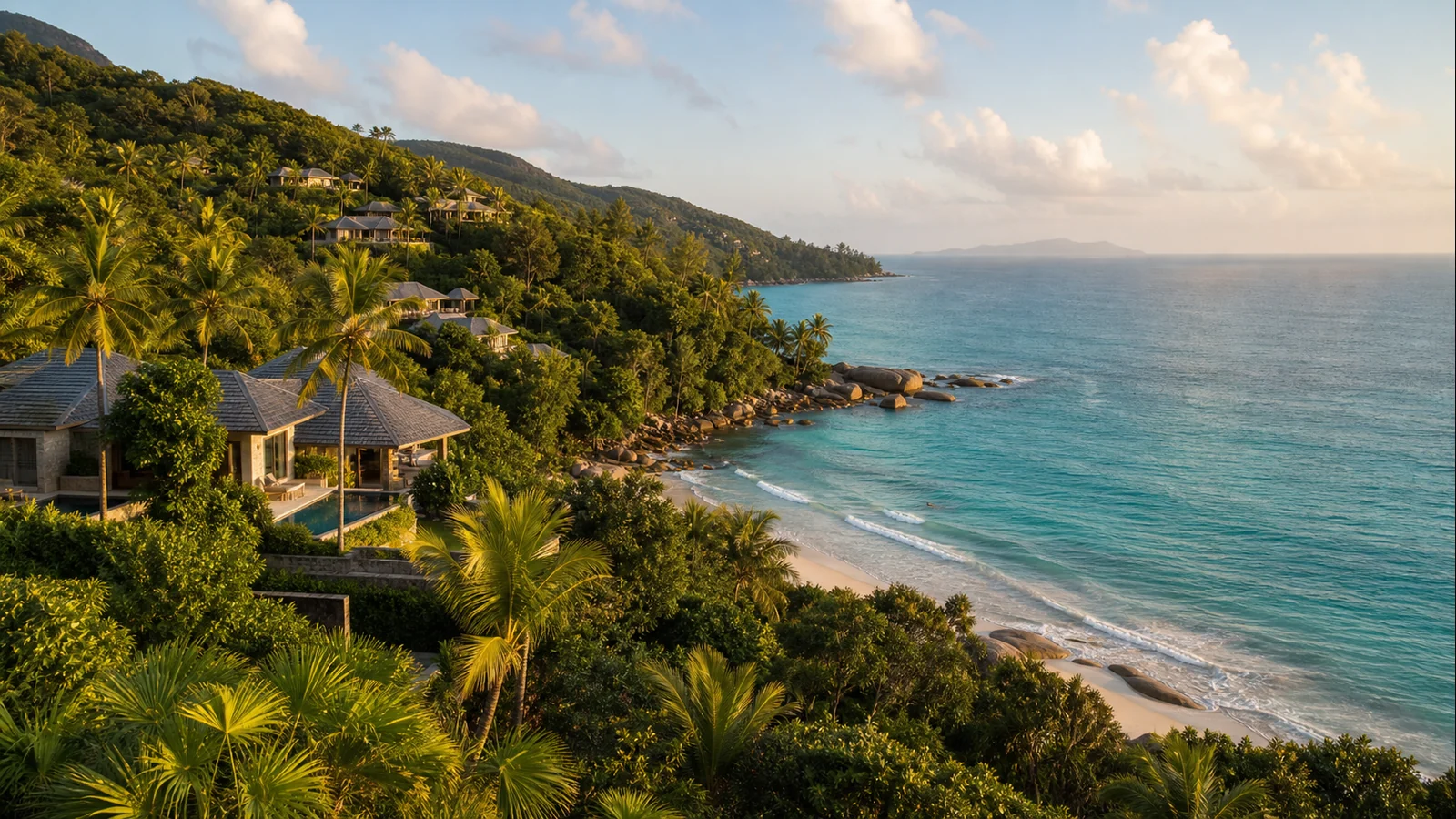 High-value sustainable tourism in Seychelles, Baie Lazare and private villas